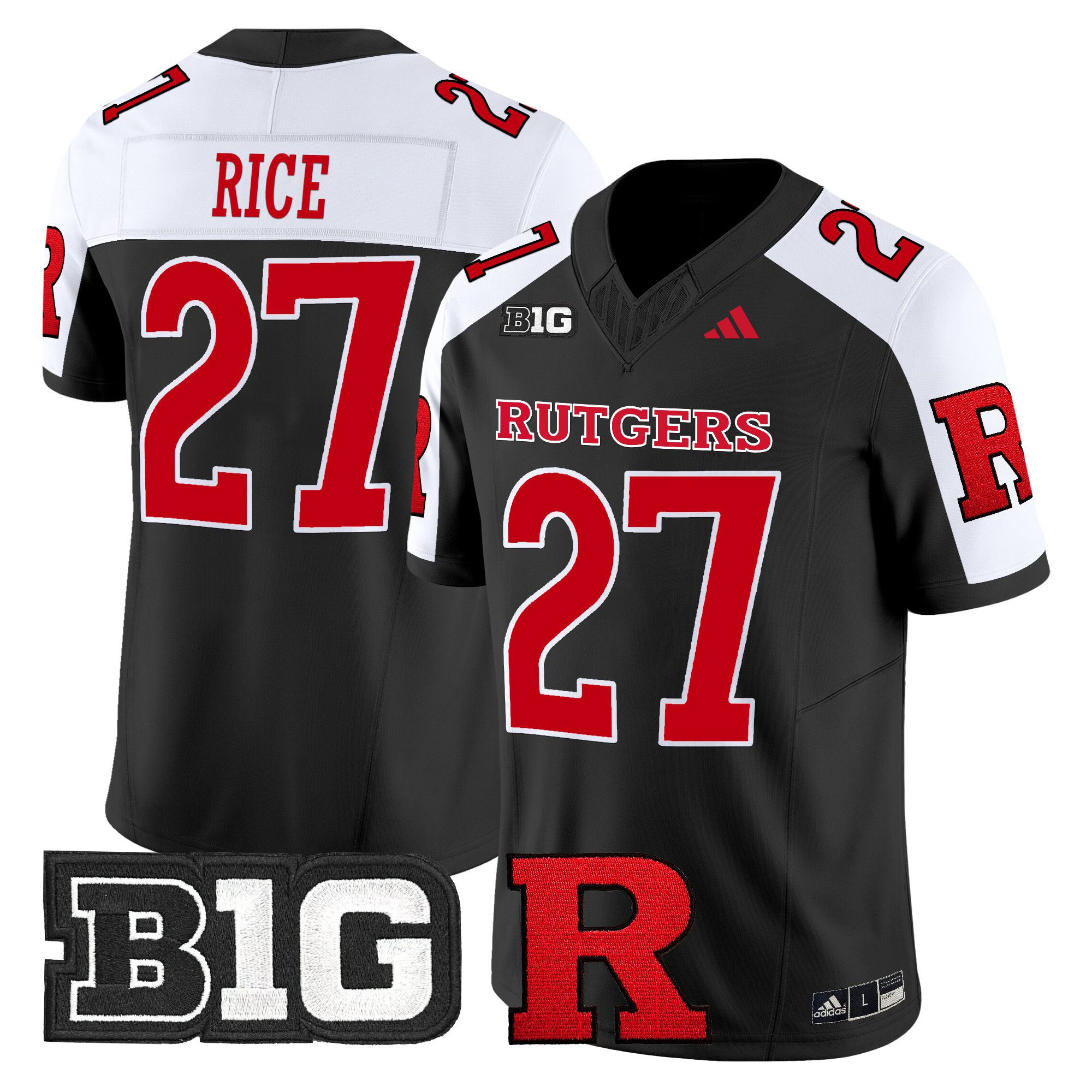 Men Rutgers Scarlet Knights #27 Rice Black 2024 Vapor Limited NCAA Jersey